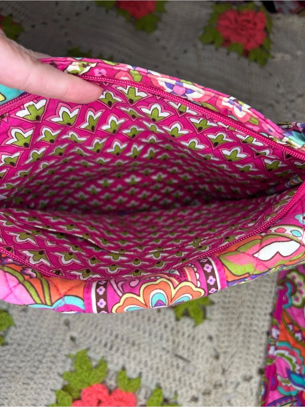 Vera Bradley Pink Swirls hipster Crossbody Bag -
